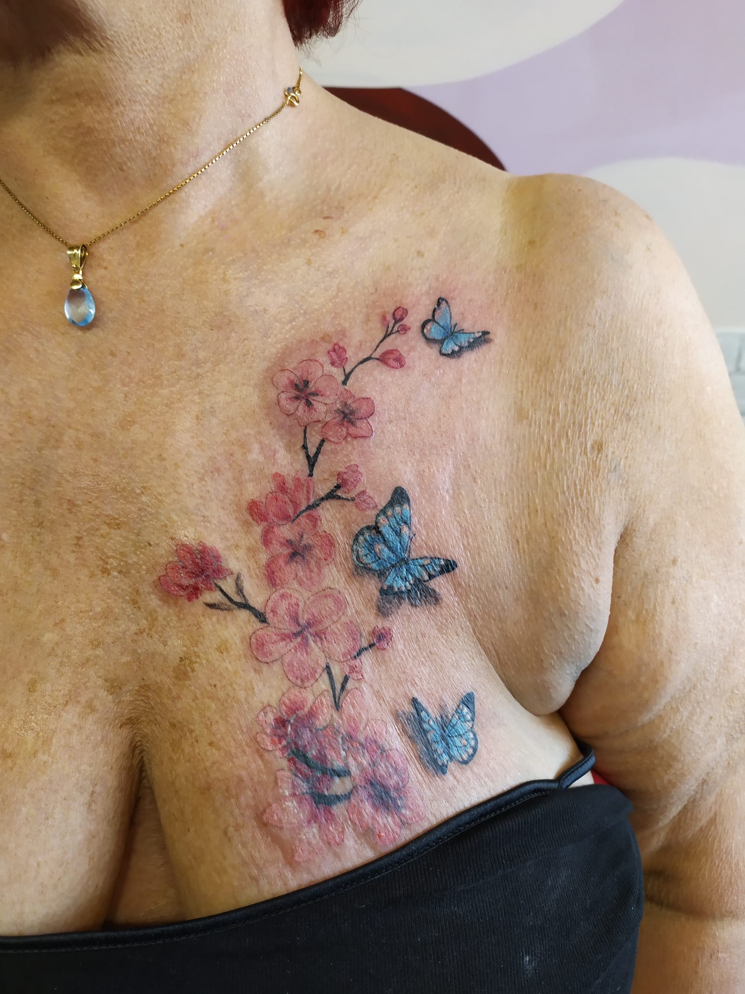 fiori – farfalle petto/spalla